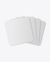 Four Paper Beer Coasters Mockup