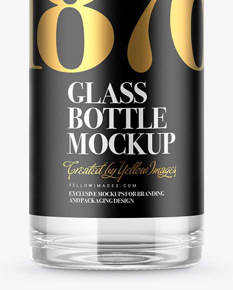 Clear Glass Bottle Mockup