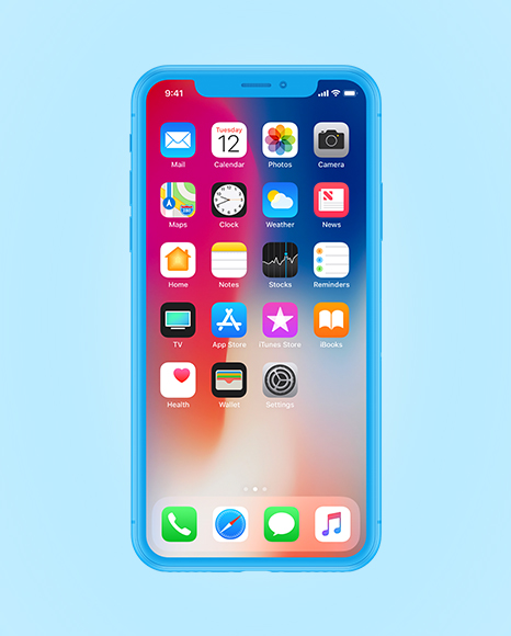 Clay Apple iPhone X Mockup