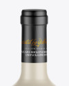Ceramic Wine Bottle w/ White Wine Glass Mockup
