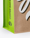 Kraft Paper Bag Mockup - Half Side View