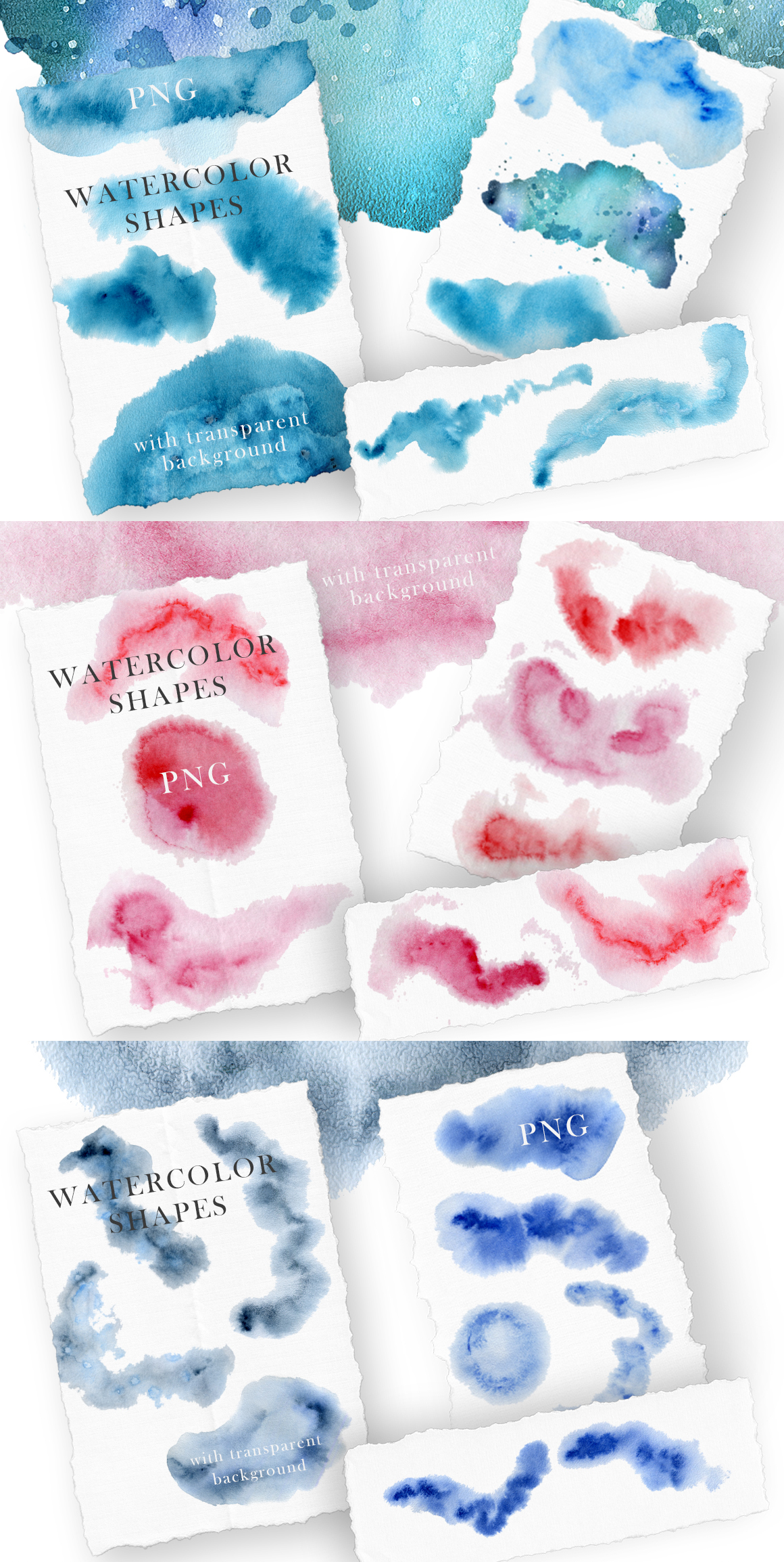 Ocean watercolor collection