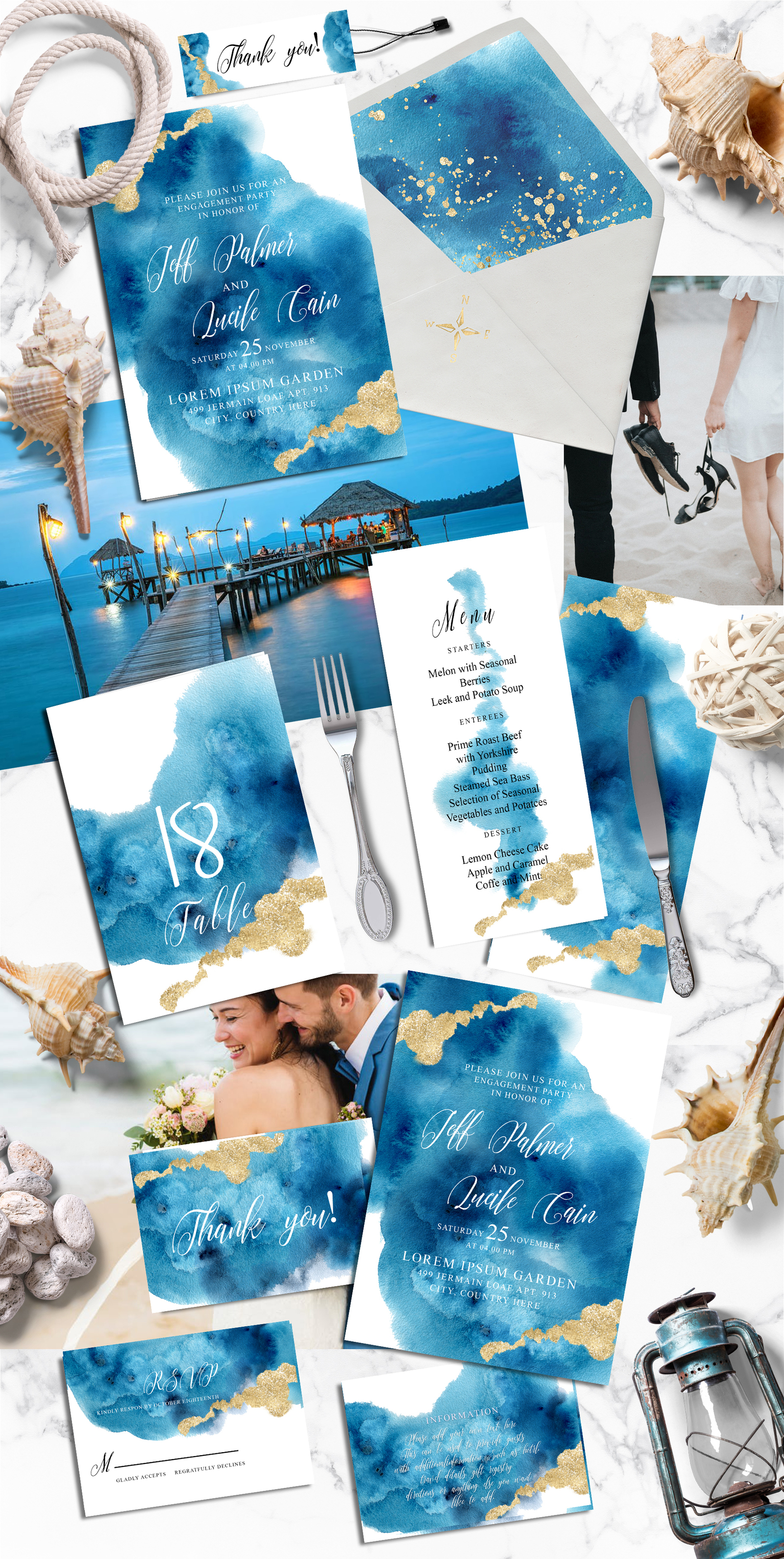 Ocean wedding invitations suit Ocean wedding invitations suit