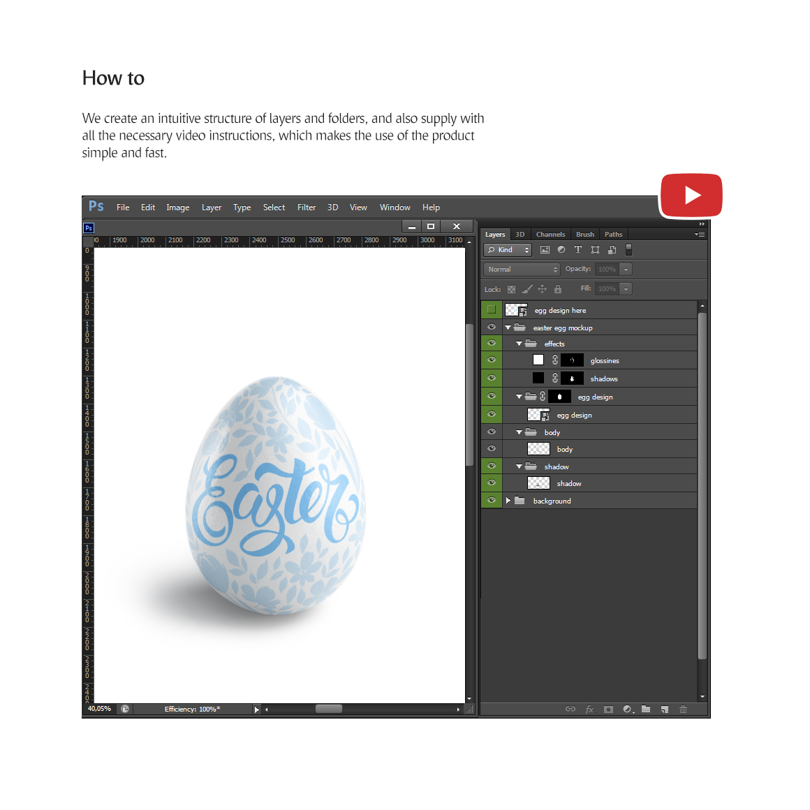 Easter Egg Mockup