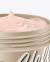 Opened Matte Jar with Cream Mockup