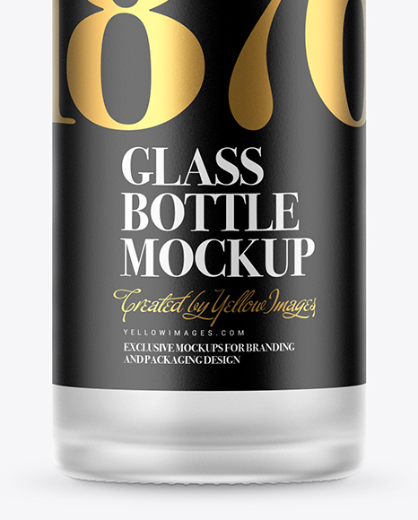 Frosted Glass Vodka Bottle Mockup