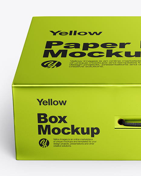 Metallized Paper Box Mockup