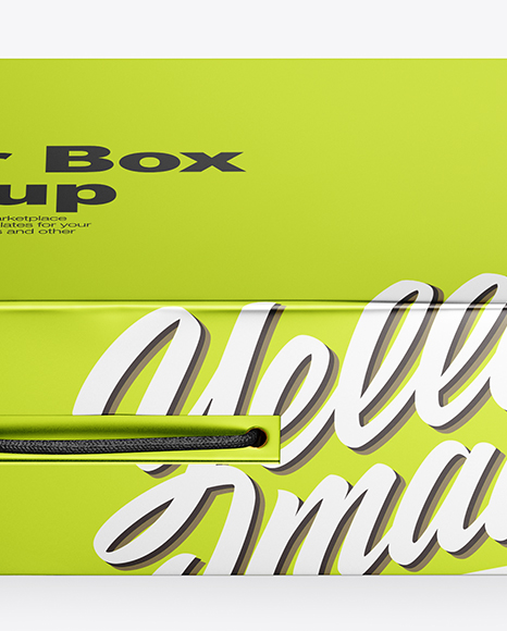 Metallized Paper Box Mockup