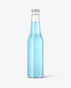 Clear Glass Bottle with Tonic Mockup