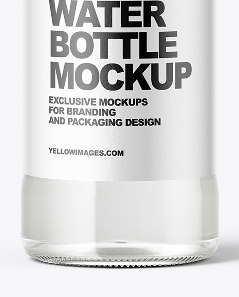 Clear Glass Bottle with Tonic Mockup