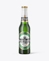 Green Glass Beer Bottle Mockup