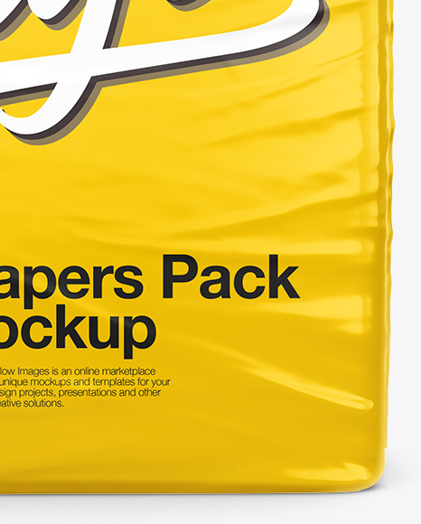 Diapers Pack Mockup - Front View