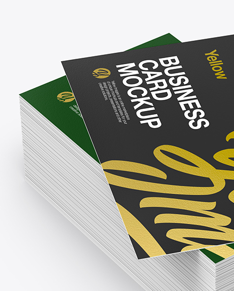 Stack of Business Cards Mockup