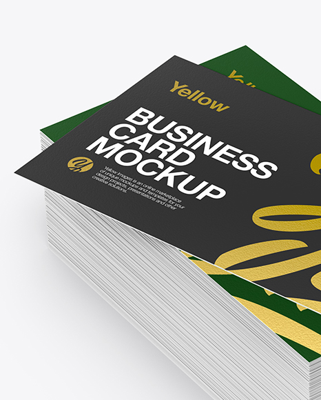 Stack of Business Cards Mockup