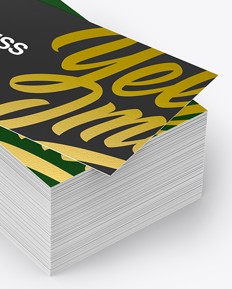 Stack of Business Cards Mockup