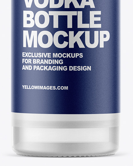 Frosted Glass Vodka Bottle Mockup