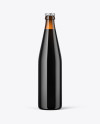 Amber Glass Beer Bottle Mockup