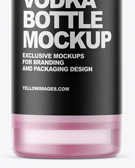 Frosted Glass Vodka Bottle Mockup