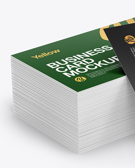 Stack of Business Cards Mockup