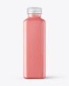 Square Strawberry Smoothie Bottle Mockup