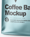 Glossy Metallic Coffee Bag Mockup