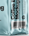 Glossy Metallic Coffee Bag Mockup Glossy Metallic Coffee Bag Mockup