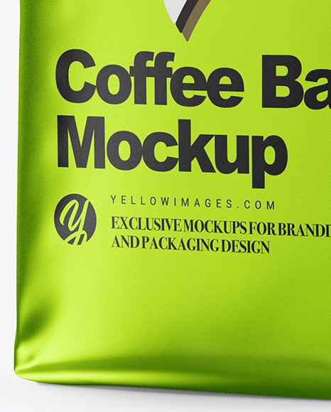 Matte Metallic Coffee Bag Mockup