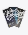 Three Textured Brochures Mockup
