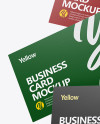 Three Paper Business Cards Mockup