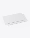 Two Paper Business Cards Mockup