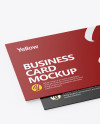 Two Paper Business Cards Mockup