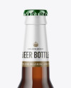 Amber Glass Beer Bottle Mockup