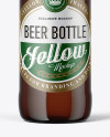 Amber Glass Beer Bottle Mockup