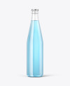 Clear Glass Bottle with Tonic Mockup