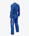 Jiu Jitsu Kimono Mockup (Back Half Side View)