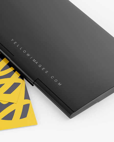 Glossy Cardholder w/ Two Business Cards