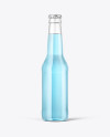 Clear Glass Bottle with Tonic Mockup