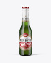 Green Glass Beer Bottle Mockup