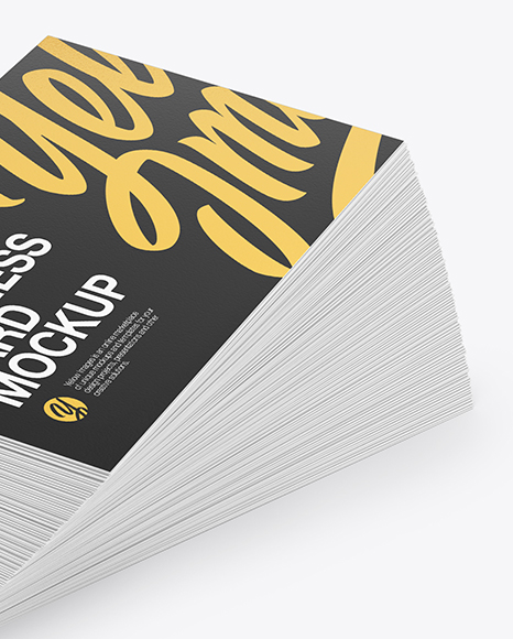 Stack of Business Cards Mockup