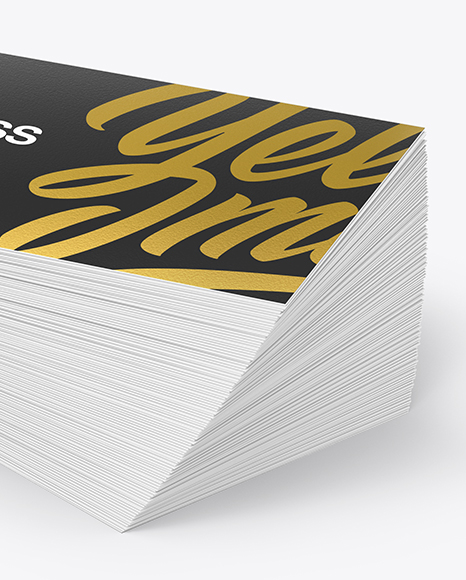 Stack of Business Cards Mockup