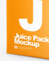 200ml Glossy Juice Carton Package Mockup