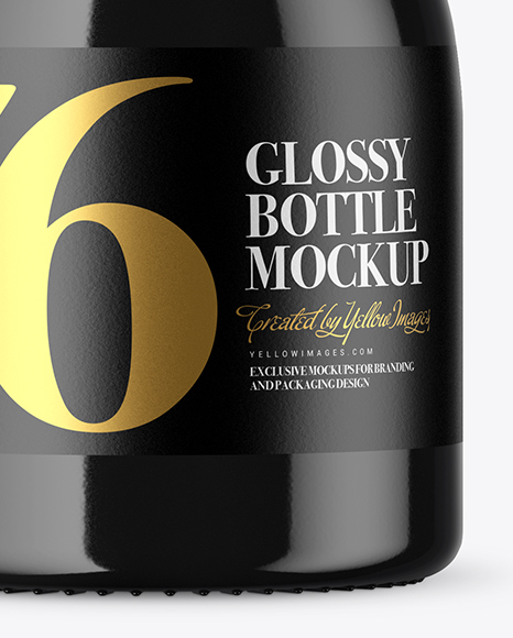 Glossy Ceramic Bottle Mockup