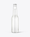 Clear Glass Bottle with Tonic Mockup