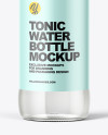 Clear Glass Bottle with Tonic Mockup