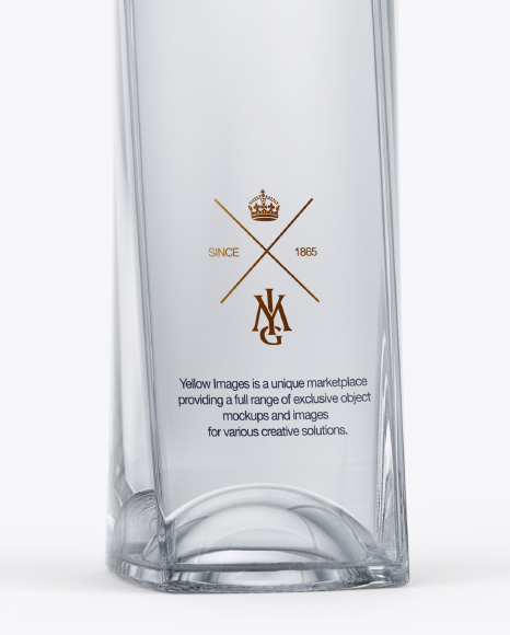 Glass Vodka Bottle Mockup