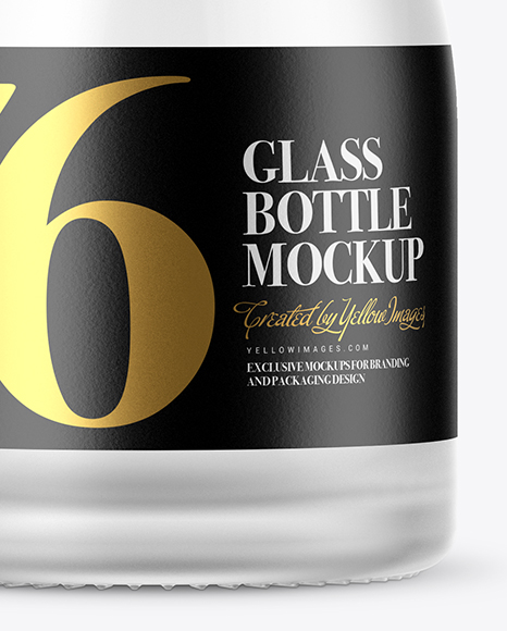 Frosted Glass Vodka Bottle Mockup