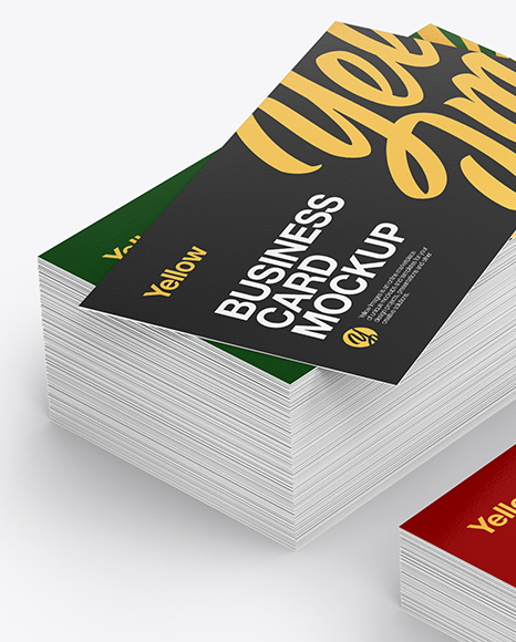 Stack of Business Cards Mockup