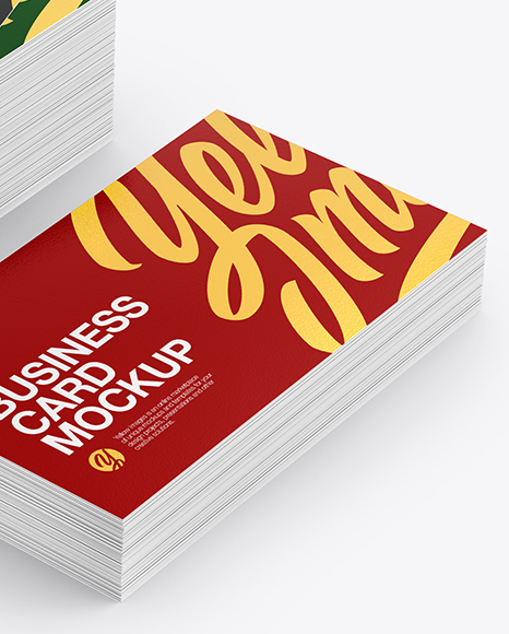 Stack of Business Cards Mockup