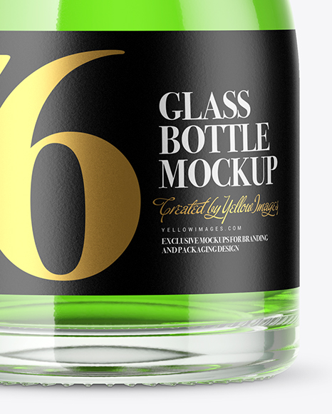 Clear Glass Bottle Mockup