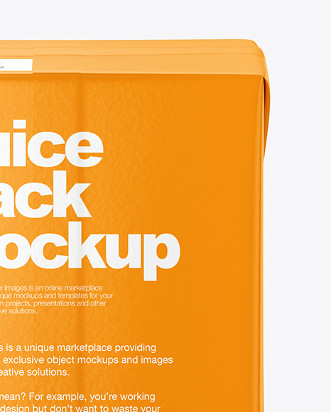 200ml Glossy Juice Carton Package Mockup